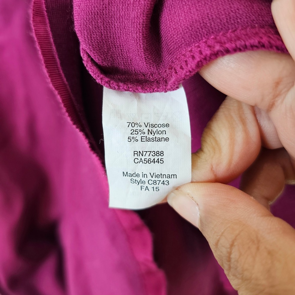 J. Crew Factory Viscose-blend Magenta Sleeveless Mini Dress Size Medium - Picture 6 of 7